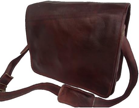 True Grit Leather Manchester Leather 15 Inch Laptop Messenger Briefcase Bag