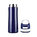 Produktbild Wasserdichte Bluetooth Musik Thermosflasche,Edelstahl Trinkflasche,Tragbar Bluetooth HiFi Stereo Musik Thermos Cup für Kinder/Geschenk/Outdoor Camping mit 3,7 V 450 mAh Lautsprecher(Blau 550ml)