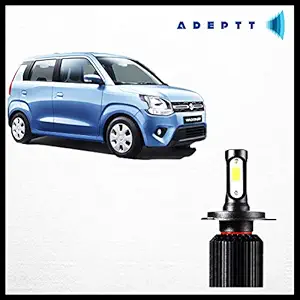 Adeptt H4 Super Bright Ultrawhite LED 6500K Headlight Bulbs H4 (White) for Maruti Wagon R