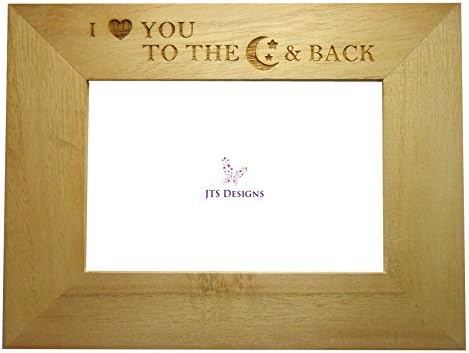 JTS Designs 6x4 Oak Photo Frame 'I Love You To The Moon & Back'