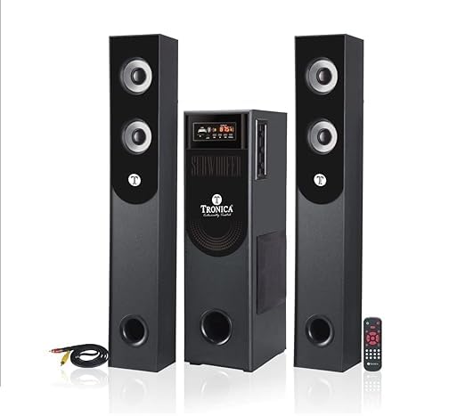 TRONICA TR-1501 Deep Bass Home Theater with Subwoofer 2.1 Channel with 55W Premium Signature Sound, Multiple Connectivity Modes, Master Remote and Sleek Finish, Home Theatre System (Black)