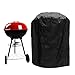 Produktbild JS-YHLUSI Schwarz Zylindrisch Wasserdichtes Polyester BBQ Grillabdeckung Staubschutz Anti-UV Schutzhülle, Passend Für Draussen Garten Terrasse Strand, 70 * 90 cm (Anpassbar)