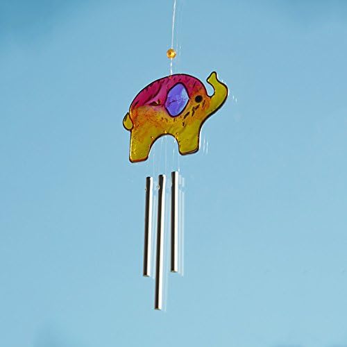 Orange Elephant Wind Chime Sun Catcher Fairly Traded From Bali