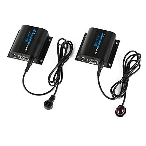 60m HDMI Extender HDMI Repeater mit 3D-Steuerung IR Infrarot Übertragung 1080P Full HD über Einziges RJ45 CAT 6A CAT7 Ethernet Kabel für Sky Box HD Freebox PC Blu Ray DVD Projektor PS4 – HDMI Extender Sender und HDMI Extender Receiver - 8