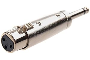 CABLEPELADO XLR-Adapter Mono 3-polig weiblich - 6,35 Klinke Mono männlich | XLR auf Jack Adapter | Geeignet für Mixer, Mikrofone, Verstärker, Equalizer, Tastaturen, Gitarren, E-Kiano usw