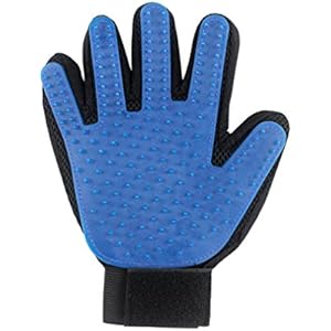 Haustier-Hundekatze Pflegender Handschuh-Haar-Remover-Bürsten-Handschuh für sanftes und leistungsfähiges Haustier-Pflegen Sauber, Blau