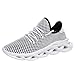 Produktbild SHE.White Herren Hohl Mesh Atmungsaktiv Sneaker Dicker Boden Leichte Komfortables Lace Up Sportschuhe Turnschuhe Dämpfung Rutschfeste Fitnessschuhe Outdoorschuhe