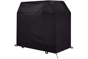 SanGlory Barbecue Cover, Heavy Duty Oxford Fabric Waterproof and Dust-proof Outdoor BBQ Grill Cover for Tepro Toronto Charcoal BBQ-Black (105cm (L) x 49cm (W) x 102cm (H))