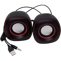 S3S USB 2.0 Mini Desktop Speakers Terabyte (Black/red)