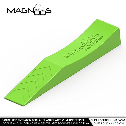 MAGNOOS Easyloader – Mühelos Gewichtsscheiben Be- und Entladen | Ideal für Kreuzheben, Crossfit, Gewichtheben, Strongman, Powerlifting, Strength & Fitness Athleten | Rutschfeste Flächen | Perfekter Halt | Kein Wegrollen Mehr Möglich | Das Perfekte Weihnachts-Geschenk für starke Athleten