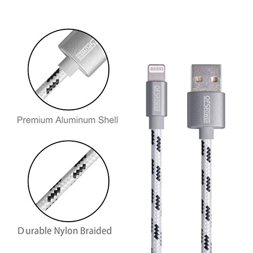 iPhone Kabel, ofspower 3Pack (0.5ft 3ft 6ft) Nylon geflochten 8 Pin USB Synchronisieren und Apple Kabel für iPhone 7, 7plus, 6S, 6S Plus, 6Plus, 6,5s 5 C 5, iPad Mini, Air, iPad5, iPod. - 3