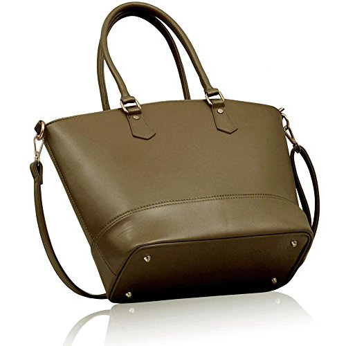 Frau Handtaschen Damen Groß Für Leinentrage Tasche Konstrukteur Imitat Leder Berühmtheit Stil Neu (C - Bräunen) C - Nude