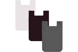 FuzlPnag 3 Pièces Porte-Cartes Adhésifs pour Téléphone, Portefeuille Collant pour Smartphone et Carte de Crédit