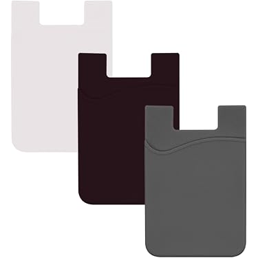Porte-cartes adhésif pour téléphone portable, étui de téléphone, poche en silicone pour cartes de crédit et cartes d'identité de visite à l'arrière de l'iPhone, téléphones Android, pochette de support Porte-cartes adhésif pour téléphone portable, étui de téléphone, poche en silicone pour cartes de crédit et cartes d'identité de visite à l'arrière de l'iPhone, téléphones Android, pochette de support