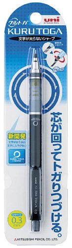 Uni Kurutoga Mechanical Pencil Standard, 0.3mm, Black (M34501P.24) by Uni - 2