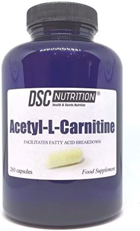 260 x Acetyl-L-Carnitine Capsules - 1800mg per serving - In a BOTTLE- By DSC Nutrition