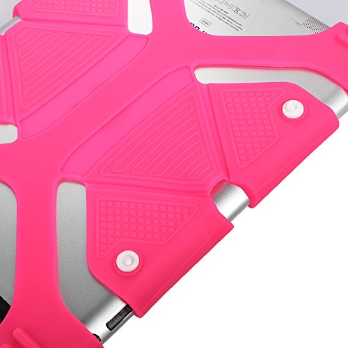 NEWSTYLE 8,9-10,5 Zoll Universal Tablet Ständer Halterung Hülle Ultra Slim Flexible Silikon Schutzhülle – Rosa - 6