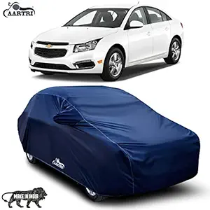 CREEPERS Water Resistant Dust Proof Car Body Cover Compatible with Chevrolet Cruze (Navy Blue with Mirror)