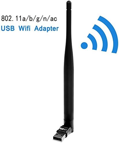 XINGDONGCHI Dual band(2.4Ghz+5Ghz) Mini Wireless USB Adapter 600 Mbps Wifi Dongle for Pc Windows XP / Vista / 7 / 8 / 8.1 / 10 (32/64bits) Mac OS10.6-10.10 (Wifi Usb Adapter 600Mbps Antenna)
