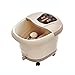 Produktbild Schuhputzer QFFL Home Fußwanne Automatische Massage Fußmassage Tiefe Fässer Fußbassin Elektrische Heizung Thermostat Fußbad (Tiefe Khaki Farbe) (470 * 385 * 310mm) Reinigungsbürste