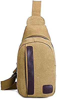 YANGYANJING Mens/Womens Small Vintage Canvas Messenger Bag Cross body bag Pack Organizer Satchel Bag Durable Multi-pocket Sling Shoulder Bag