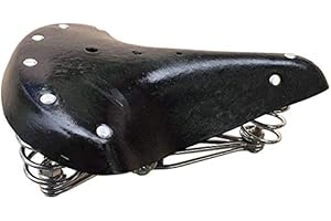 TentHome Sella per bicicletta Vintage in Pelle Verniciata Sella a Molla con Rivetti per Donne Uomini