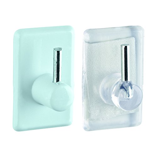 Wenko 4418030100 Gardinenhaken, Kunststoff, 4-er Set, 2 x 3 x 1.5 cm, transparent