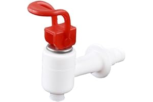 Royal Apex 1pcs Water Cooler Faucet, Plastic Water Dispenser Tap, Water Bottle Jug Spigot Spout Valve Replacement Parts, Hot and Cold Internal Thread (RED TAP ONLY)