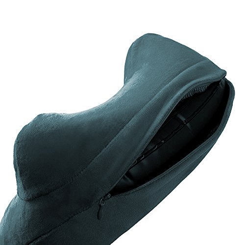 Aufblasbare Nackenkissen,IntimaTe WM Heart PVC Reisekissen Aufblasbar, Soft Nackenkissen, Travel Support Pillow Neck Pillow Kissen Für Den Flugzeug Schlafen Auto Eisenbahn (GRAY) - 4