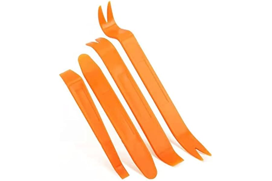 4Pcs Car Trim Removal Pry Tool,Trim Removal Tool Kit for Car Panel Dash Radio Interior AccessoriesTrim Removal Tool Set,Auto Plastic Removal Pry Tools,Car Panel Dash Accessories Removal Tool Kit