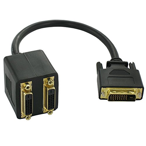 DVI D Dual Link 24+1 Verteiler Adapter DVI Stecker auf 2x DVI Buchse 24+1