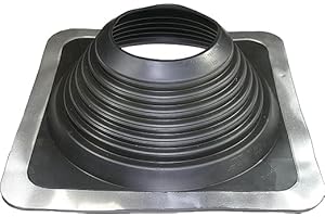 MASTER FLASH® Standard #8 Passage de toit flexible Joint EPDM Bride anti-pénétration d'eau Résistant aux températures Protection pour cheminées Tubes Câbles Panneaux (171-431mm) (SQ801BA-SET)