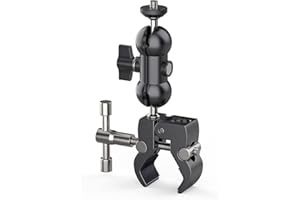 PYXEL Camera Cool Ballhead Super Clamp Mount with Mini Magic Arm Multi-Function Double Ball, Photography Photo Studio Accessories