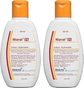 Alniche Nizraal 2% Shampoo Solution 50ml -Pack Of 2