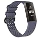 Produktbild Uhrenarmband für Fitbit Charge 3, modisches und atmungsaktives Silikon-Armband, verstellbar, Smartwatchs; Ersatz-Armband für Fitbit Charge 3, Damen, Herren, Grau, 22mm Band Length:About 210mm