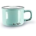 Abbott Collection Enamel Look Stoneware Espresso Cup, Green