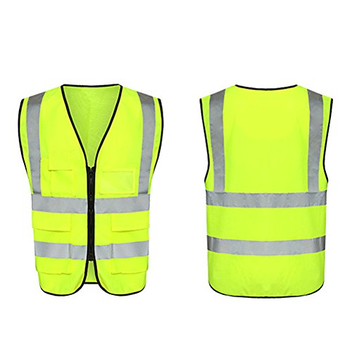 Preisvergleich Produktbild Warnweste Reflektorweste Reflektierende Weste Sicherheitsweste Pannenweste Sicherheits zubehör für Erwachsene und Kinder von Sue Supply Zum Auto Laufen Motorrad Fahrrad,Fluoreszierendes Gelb
