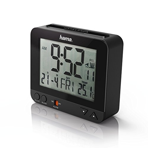 Hama Funk Wecker RC550 (sensorgesteuerte Nachtlichtfunktion, Schlummerfunktion, Temperatur- und Datumsanzeige) Funkwecker Digital schwarz - 7