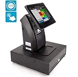 Lieferumfang: All-in-One Kasse mit 10 Zoll Touchscreen-Display, integriertem Bondrucker und Kundenanzeige, Tastatur (für die Programmierung), Software: BLITZ!KASSE Express, Kassenlade iQCash330 (33x35x10cm)