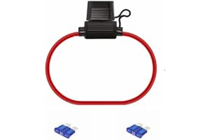 Movilideas 1 Portafusible para Coche Aereo Resistente al Agua Portafusibles con 2 Fusibles de 15 amp.