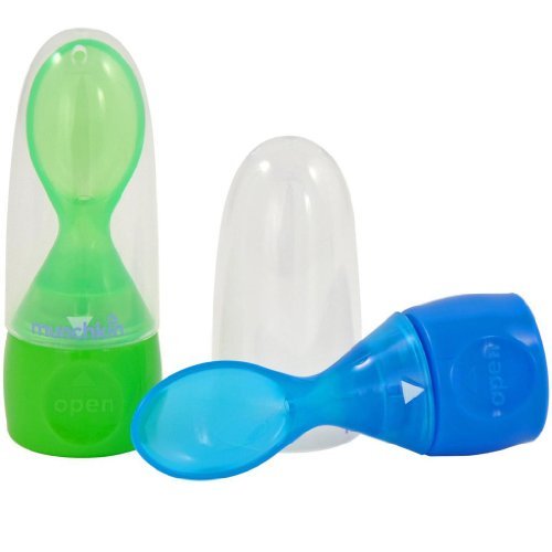 Munchkin Click Lock Food Pouch Spoon Tips, 2 Pack - Boy
