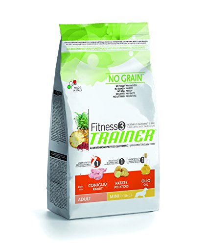 Trainer Natural NovaFoods Cibo per Cani Fitness 3 Adult Mini Rabbit&Pot 7,5KG - 7500 gr