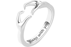NA Heart Rings for Couple - Double Hand Refill Ring,Adjustable Silver Plated Ring Friendship Promise Love Heart Jewelry Rings Christmas Gifts for Women Friends Teen Girls