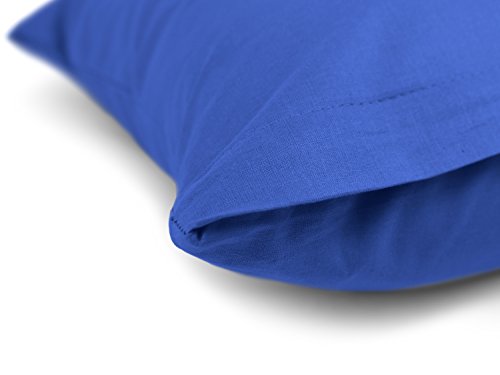 Doppelpack zum Vorteilspreis – Renforcé-Kissenbezüge aus 100% Baumwolle – schlicht und edel im Design, universell einsetzbar und kombinierbar – in 8 Uni-Farben, 40 x 80 cm, royal - 5