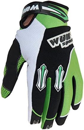 Wulfsport Motocross MX Stratos Adult Gloves (Large 10cm, Green)