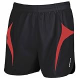 Spiro Mens Sports Micro-Lite Running Shorts (M) (Black/Red) With Grey Cotton Sports Cap