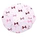 Lalang Womens Waterproof Shower Cap Elastic Floral Shower Hat Lady Salon Spa Large Bathing Cap (coffee bowknot)