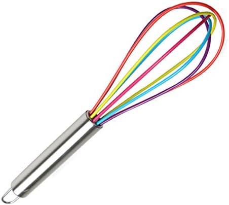 Jumrun Colorful Stainless Steel Egg Beaters Kitchen Tools Hand Egg Mixer Cooking Wisk Cook Blender Tools (9inches)
