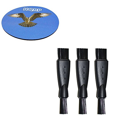 HQRP 3-pack Cleaning Brush for Remington DF10, DF30, DF40, DA57, DA107, DA307, DA407, RR45, RR35, RR41, R-200 Electric Shaver, Trimmer
