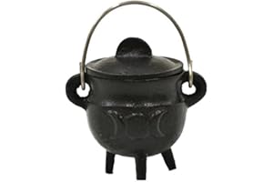 VIKROM Small Triple Moon Cast Iron Cauldron by New Age